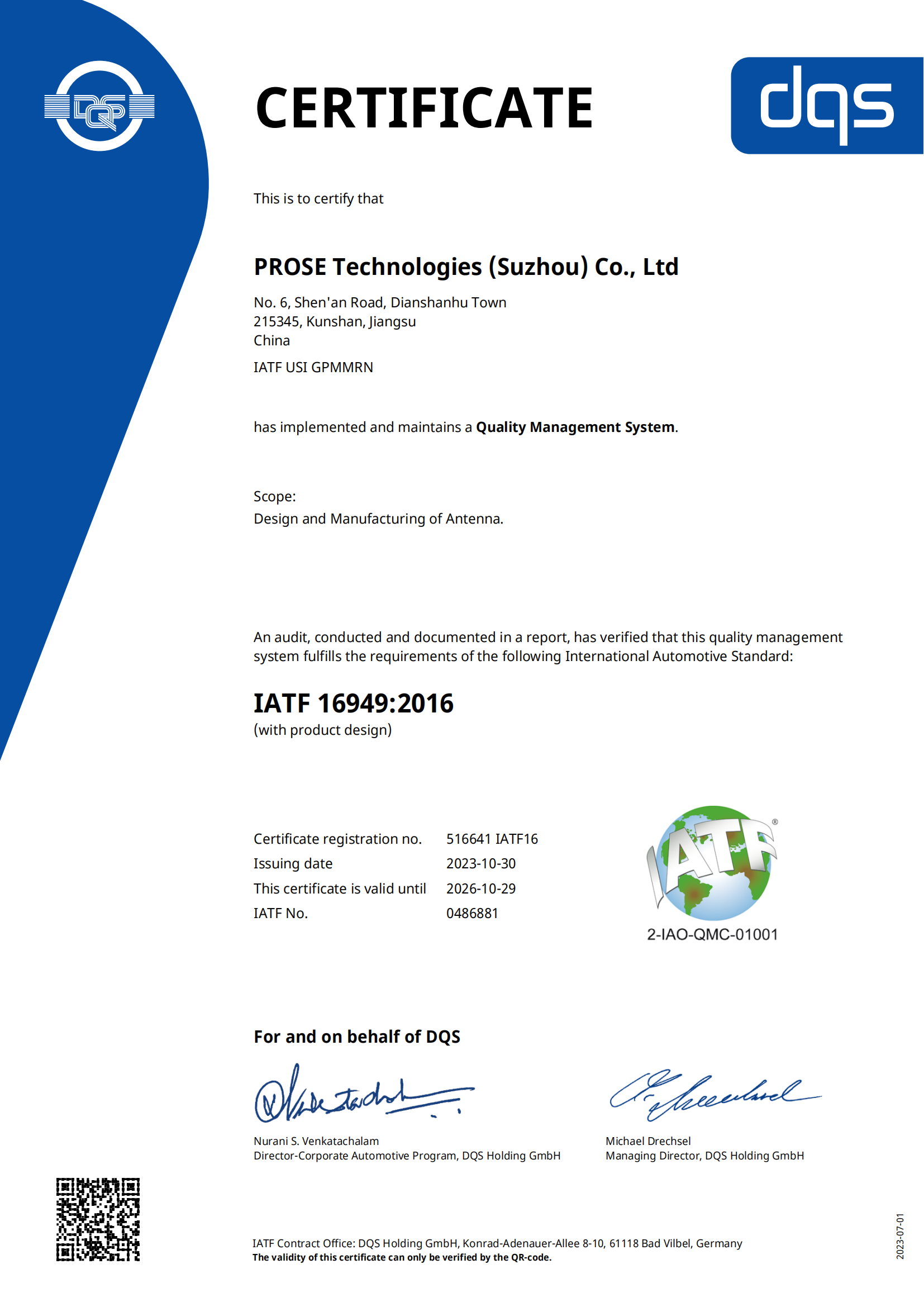 IATF 16949:2016 China